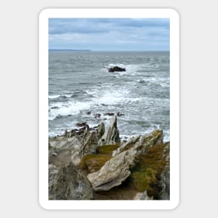 Rocks, Sea And Lundy Island Sticker